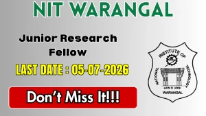 NIT Warangal Junior Research Fellow Recruitment 2026 - Apply Online