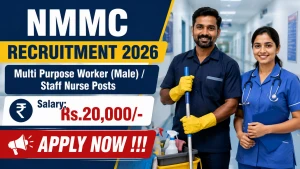 NMMC Recruitment 2026 - Apply Offline for 32 Multi Purpose Worker (Male) / Staff Nurse Posts