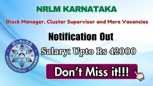 NRLM Karnataka Recruitment 2026 - Apply Online for Block Manager, Cluster Supervisor and More Posts NRLM Karnataka Recruitment 2026 - Apply Online for Block Manager, Cluster Supervisor and More Posts