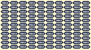Optical Illusion: Can You Spot the Number 6843 Hidden Among 9843 in Just 6 Seconds?