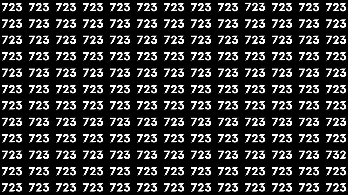 Optical Illusion Challenge: Can You Spot 732 Hidden Among 723?