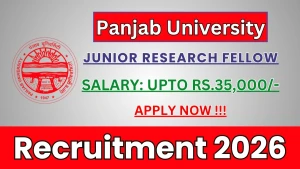 Panjab University Junior Research Fellow Recruitment 2026 - Apply Offline