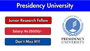 Presidency University Junior Research Fellow Recruitment 2026 - Apply Online