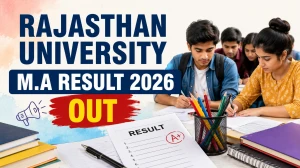 Rajasthan University Result 2026 Out - Check M.A. Hindi & Political Science Results at result.uniraj.ac.in Rajasthan University Result 2026 Out - Check M.A. Hindi & Political Science Results at result.uniraj.ac.in