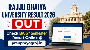 Rajju Bhaiya University Result 2026 OUT - Check BA 6th Semester Result Online @ prsuprayagraj.in Rajju Bhaiya University Result 2026 OUT - Check BA 6th Semester Result Online @ prsuprayagraj.in