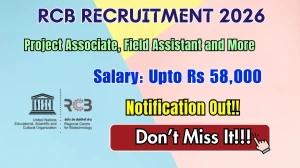 RCB Recruitment 2026 - Apply Online for Project Associate, Field Assistant and More Posts RCB Recruitment 2026 - Apply Online for Project Associate, Field Assistant and More Posts