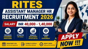 RITES Assistant Manager Recruitment 2026 - Apply Online RITES Assistant Manager Recruitment 2026 - Apply Online