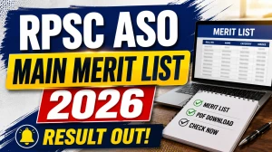 RPSC ASO Main Merit List 2026 Out - Download PDF RPSC ASO Main Merit List 2026 Out - Download PDF