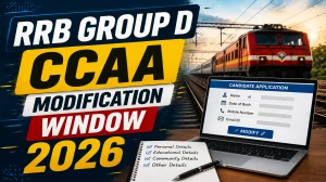 RRB Group D CCAA Modification Window 2026 - Last Date to Update NCVT Marks (17–23 June)