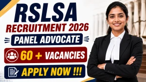 RSLSA Panel Advocate Recruitment 2026 - Apply Offline for 69 Posts
