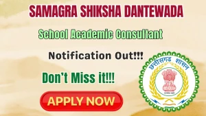Samagra Shiksha Dantewada School Academic Consultant Recruitment 2026 - Apply Online Samagra Shiksha Dantewada School Academic Consultant Recruitment 2026 - Apply Online