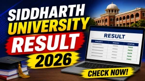 Siddharth University Result 2026 (Out) - Direct Link to Download at suksn.edu.in