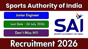 Sports Authority of India Junior Engineer Recruitment 2026 - Apply Online