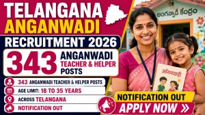 Telangana Anganwadi Recruitment 2026 Notification Out - Apply Online for 343 Anganwadi Teacher & Helper Posts in Nalgonda District