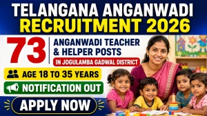 Telangana Anganwadi Recruitment 2026 Notification Out - Apply Online for 73 Anganwadi Teacher & Helper Posts in Jogulamba Gadwal District Telangana Anganwadi Recruitment 2026 Notification Out - Apply Online for 73 Anganwadi Teacher & Helper Posts in Jogulamba Gadwal District