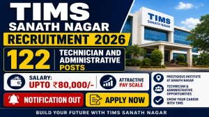 TIMS Sanath Nagar Recruitment 2026 - Apply Offline for 122 Technician and Administrative Posts