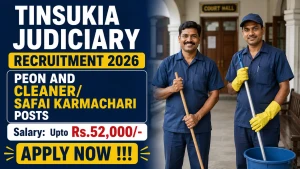 Tinsukia Judiciary Recruitment 2026 - Apply Offline for Peon and Cleaner/ Safai Karmachari Posts