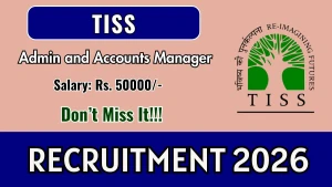 TISS Admin and Accounts Manager Recruitment 2026 - Apply Online