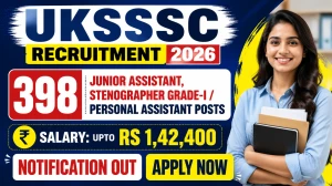 UKSSSC Recruitment 2026: 398 Kanisth Sahayak & Stenographer Grade-1/PA Vacancies - Apply Online UKSSSC Recruitment 2026: 398 Kanisth Sahayak & Stenographer Grade-1/PA Vacancies - Apply Online