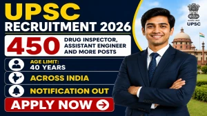UPSC Recruitment 2026 Notification Out - Apply Online for 450 Drug Inspector, Assistant Engineer and More Posts UPSC Recruitment 2026 Notification Out - Apply Online for 450 Drug Inspector, Assistant Engineer and More Posts