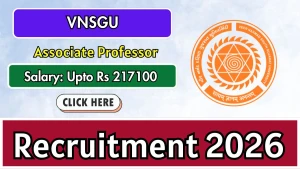 VNSGU Associate Professor Recruitment 2026 - Apply Online