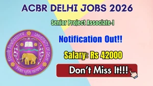 ACBR Delhi Senior Project Associate Recruitment 2026 - Apply Online
