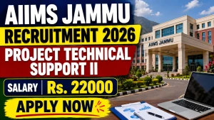 AIIMS Jammu Project Technical Support II Recruitment 2026 - Apply Online