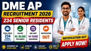 AP Senior Residents Recruitment 2026 – 234 Vacancies, Notification No. 2/2026