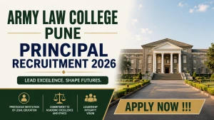 Army Law College Pune Principal Recruitment 2026 - Apply Offline Army Law College Pune Principal Recruitment 2026 - Apply Offline