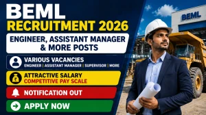 BEML Executive Recruitment 2026 Notification Out - Apply Online for 23 Engineer, Assistant Manager & More Posts BEML Executive Recruitment 2026 Notification Out - Apply Online for 23 Engineer, Assistant Manager & More Posts