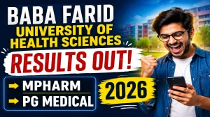 BFUHS Result 2026 Out - Check M.Pharm and PG Medical Results Declared