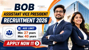 BOB Assistant Vice President Recruitment 2026 - Apply Online