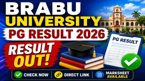 BRABU PG 3rd Semester Result 2026 Out - Download Provisional Marksheet at brabu.ac.in BRABU PG 3rd Semester Result 2026 Out - Download Provisional Marksheet at brabu.ac.in