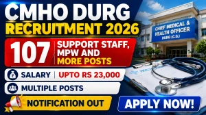 CMHO Durg Recruitment 2026 - Apply Online for 107 Support Staff, MPW and More Posts
