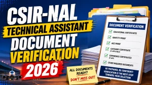 CSIR-NAL Technical Assistant DV Schedule 2026 - Check full schedule, Date and venue CSIR-NAL Technical Assistant DV Schedule 2026 - Check full schedule, Date and venue