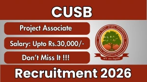 CUSB Project Associate Recruitment 2026 - Apply Online
