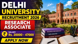 Delhi University Recruitment 2026 - Apply Online for Research Associate Posts Delhi University Recruitment 2026 - Apply Online for Research Associate Posts