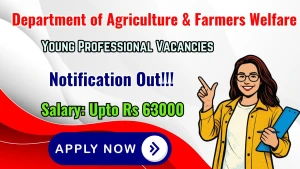 Department of Agriculture & Farmers Welfare Young Professional Recruitment 2026 - Apply Online