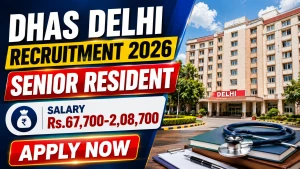 DHAS Delhi Recruitment 2026 - Walkin for 16 Senior Resident Posts