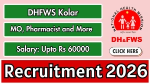 DHFWS Kolar Recruitment 2026 - Walkin for 15Medical Officer, Junior Lab Technician and More Posts