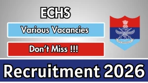 ECHS Recruitment 2026 - Apply Offline for 20 Medical Officer, Gynaecologist and More Posts