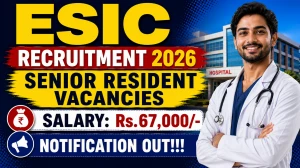 ESIC Senior Resident Recruitment 2026 -Walkin for 20 Posts