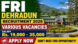 FRI Dehradun Recruitment 2026 - Apply Walkin for 11 Project Assistant, Field Assistant and More Posts FRI Dehradun Recruitment 2026 - Apply Walkin for 11 Project Assistant, Field Assistant and More Posts