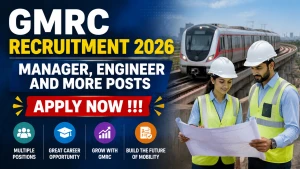 GMRC Recruitment 2026 - Apply Online for Manager, Engineer and More Posts