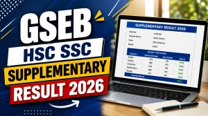 GSEB HSC SSC Supplementary Result 2026 Out - Check Purak Result at gseb.org