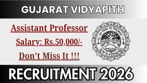 Gujarat Vidyapith Assistant Professor Recruitment 2026 - Walkin Gujarat Vidyapith Assistant Professor Recruitment 2026 - Walkin