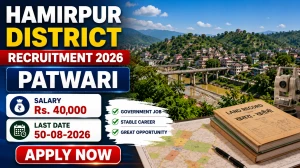 Hamirpur District Patwari Recruitment 2026 - Apply Offline for 21 Posts