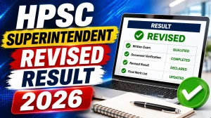 HPSC Superintendent Revised Result 2026 - Check Screening Test Shortlist Released