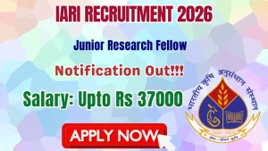 IARI Junior Research Fellow Recruitment 2026 - Walkin