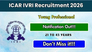 ICAR IVRI Young Professional Recruitment 2026 - Walkin